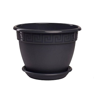 Кашпо Антик 19 антрацит 2,6л (Техпласт)