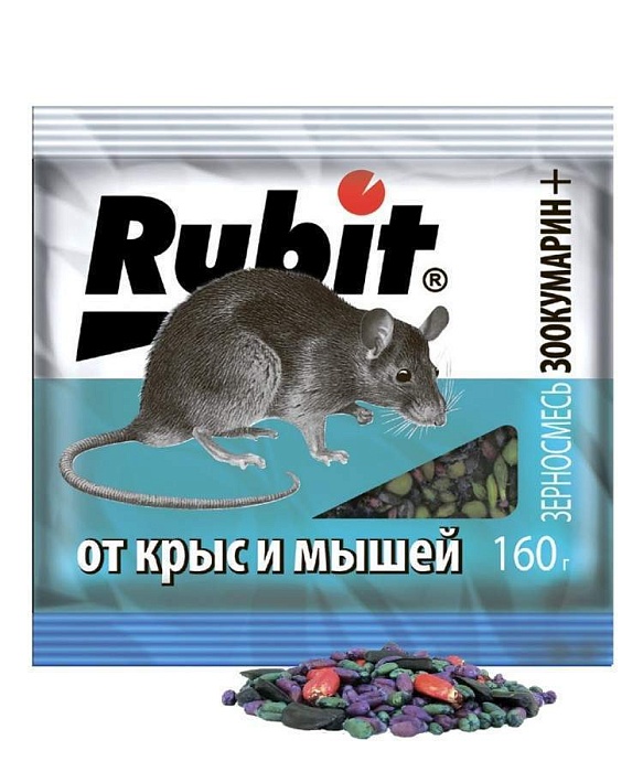 картинка Зоокумарин зерносмесь 160г Рубит (Летто) 5/30 магазин Одежда+ являющийся официальным дистрибьютором в России 