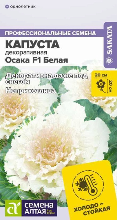 картинка Капуста декоративная Осака F1 Белая 7шт ц/п (СемАлт) магазин Одежда+ являющийся официальным дистрибьютором в России 