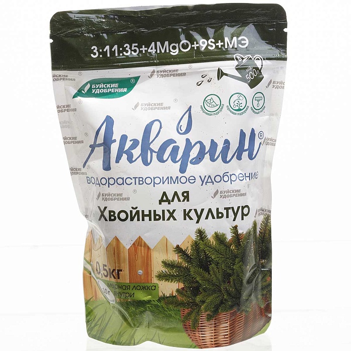 картинка Акварин для Хвойных 0,5кг (дой-пак) (БХЗ) 4/12 магазин Одежда+ являющийся официальным дистрибьютором в России 