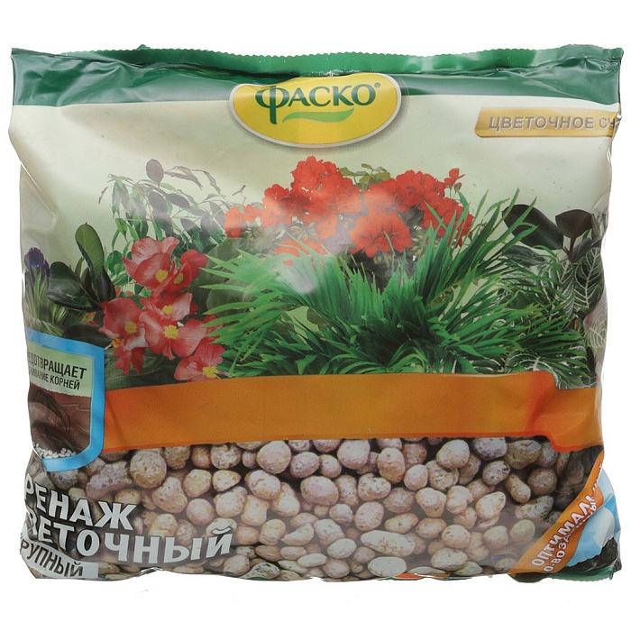 картинка Дренаж керамзитовый крупный 2л (Фаско) 5/20 магазин Одежда+ являющийся официальным дистрибьютором в России 