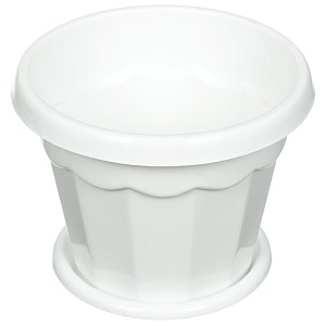 Кашпо Гармония 0,7л с/п белый БШ1408 (Альтернатива)