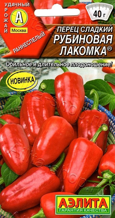 картинка Перец Рубиновая лакомка 20шт ц/п (Аэлита)  магазин Одежда+ являющийся официальным дистрибьютором в России 