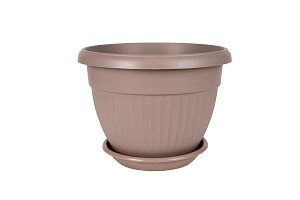 Кашпо Флора 20 с/п 2,6л фраппе (Техпласт)
