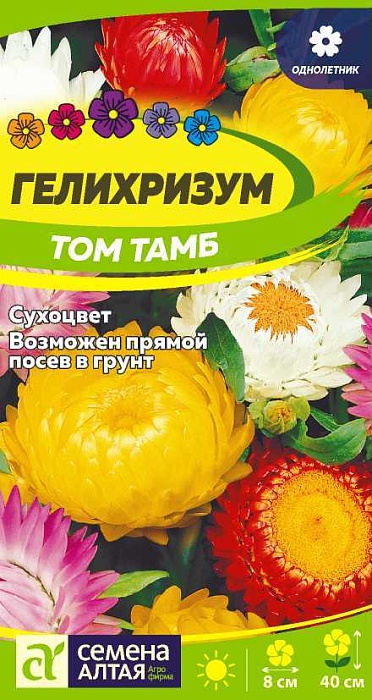 картинка Гелихризум Том Тамб 0,2г ц/п (СемАлт) магазин Одежда+ являющийся официальным дистрибьютором в России 