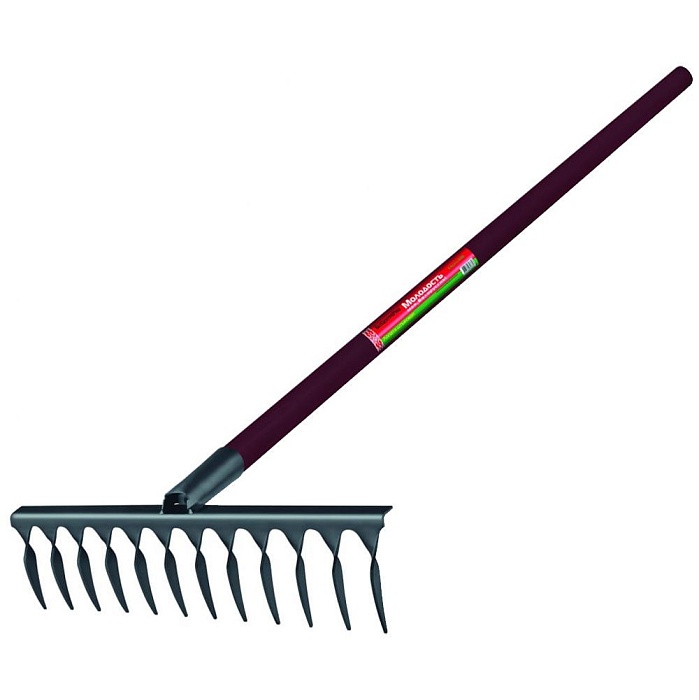 картинка Грабли с черенком 12 зубьев Молодость моя 1004-12-ч БЦМ (ЦИТ)  магазин Одежда+ являющийся официальным дистрибьютором в России 