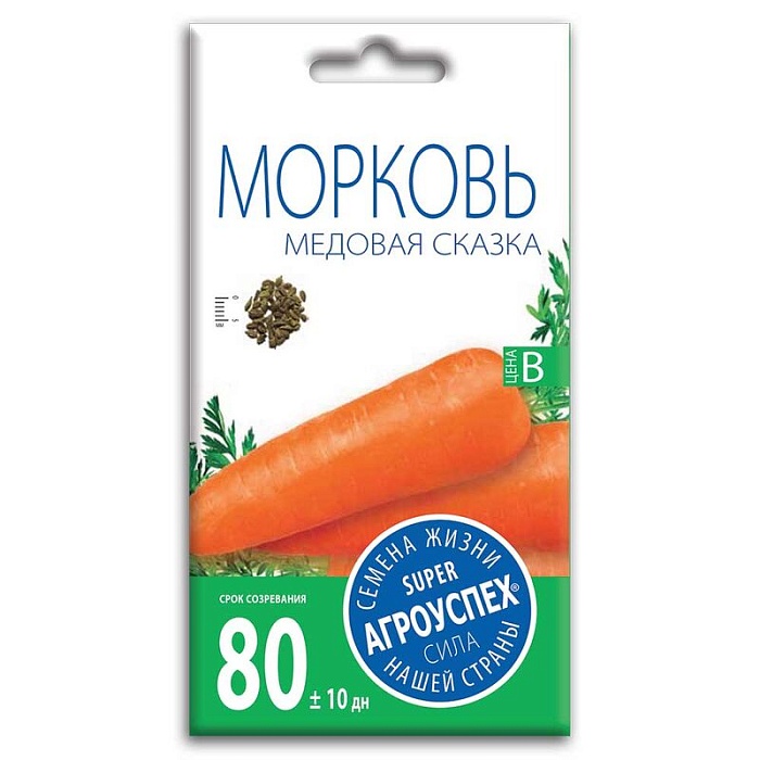 картинка Морковь Медовая сказка 2г ц/п (Агроуспех) магазин Одежда+ являющийся официальным дистрибьютором в России 