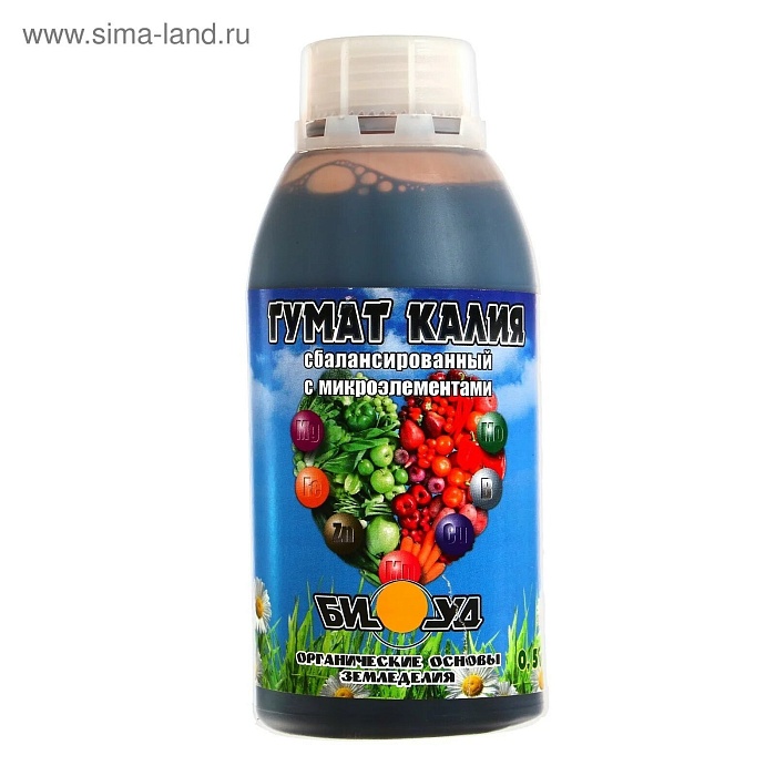 картинка Гумат калия БИУД 0,5л (Тонэкс) 4/32 на 250л воды магазин Одежда+ являющийся официальным дистрибьютором в России 