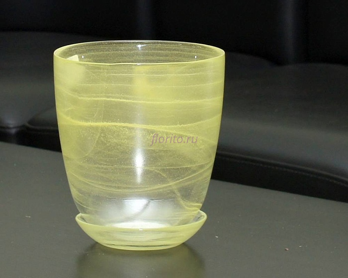 картинка Горшок стекло Органза №3 желтый Никольс магазин Одежда+ являющийся официальным дистрибьютором в России 