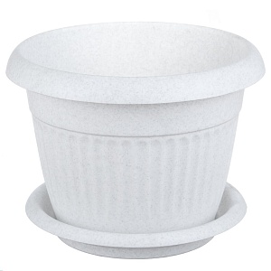 Кашпо Ливия 20 мрамор 2,8л с/п М3019 (М пласт)