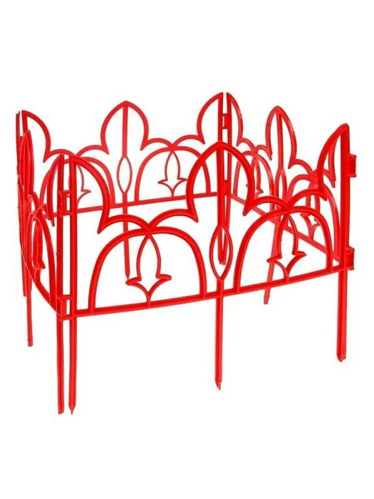 картинка Заборчик Лилия 3м, 190мм красный (Комплект-Агро) магазин Одежда+ являющийся официальным дистрибьютором в России 