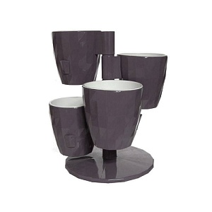 Кашпо Каскад RUBY Квадро Антрацит 1л КШ-8617 ВМС