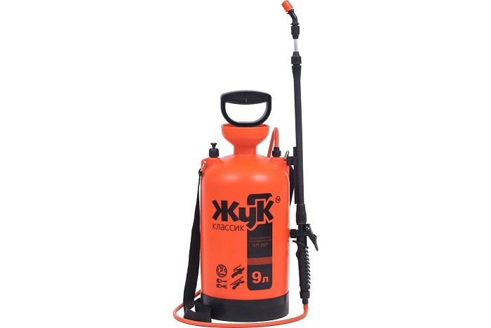 картинка Опрыскиватель помповый 9л ЖУК 207 (Цикл) магазин Одежда+ являющийся официальным дистрибьютором в России 