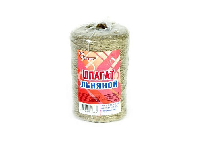 картинка Шпагат льняной 250г (225м) (Разв) 5/25  магазин Одежда+ являющийся официальным дистрибьютором в России 