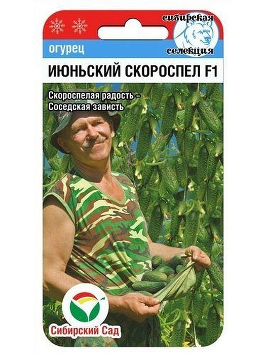 картинка Огурец Июньский скороспел F1 7шт (СибСад) самоопыл. магазин Одежда+ являющийся официальным дистрибьютором в России 