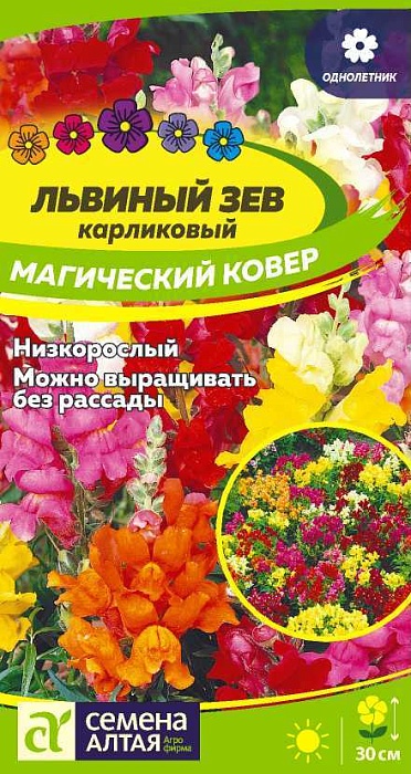 картинка Львиный зев Магический Ковер 0,2г ц/п (СемАлт) магазин Одежда+ являющийся официальным дистрибьютором в России 