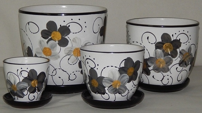 картинка Горшок керамич Дневная фиалка 2,4л (Беларусь) магазин Одежда+ являющийся официальным дистрибьютором в России 