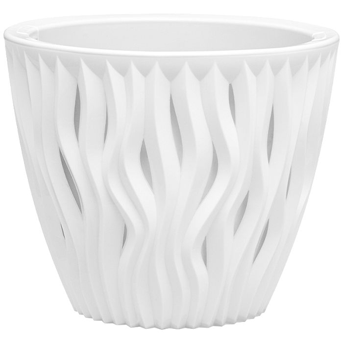 картинка Кашпо Вдохновение 1,6л белый-белый КШ-5737 (ВМС) магазин Одежда+ являющийся официальным дистрибьютором в России 