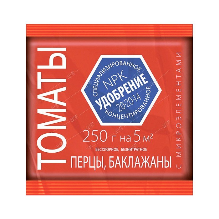 картинка Удобрение для Томатов, перцев, баклажан с м/э 0,25кг Агроуспех (ЛЕТТО) 5/30 магазин Одежда+ являющийся официальным дистрибьютором в России 
