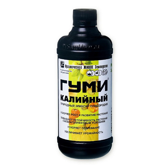 картинка Гуми-20 Калийный (гумат калия) 0,5л (БашИнком) 7/14  магазин Одежда+ являющийся официальным дистрибьютором в России 