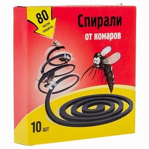 Спирали от комаров черные 10шт (NADZOR) 5/60 Красная 