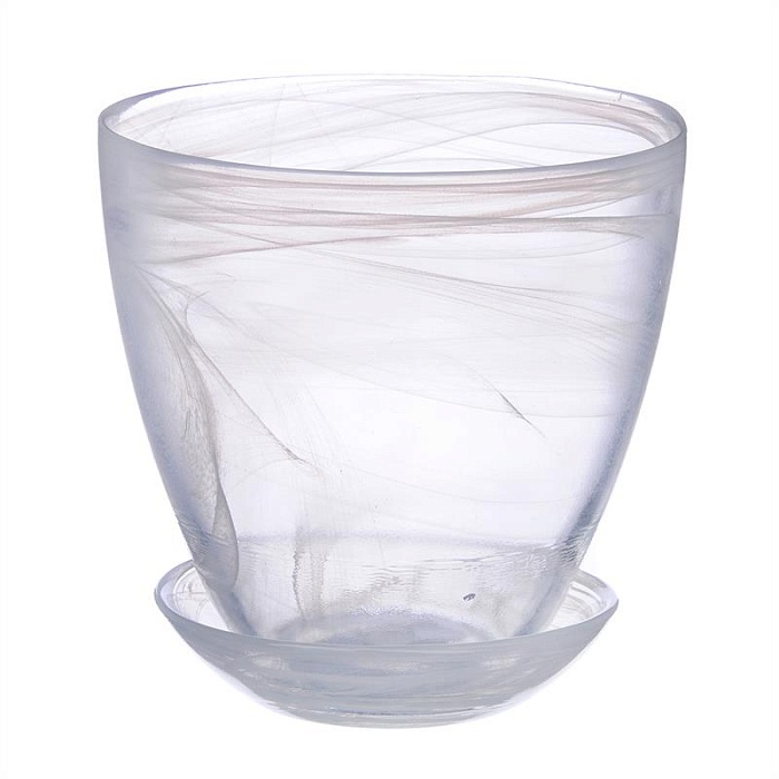 картинка Горшок стекло Органза №4 белый (Никольс) магазин Одежда+ являющийся официальным дистрибьютором в России 