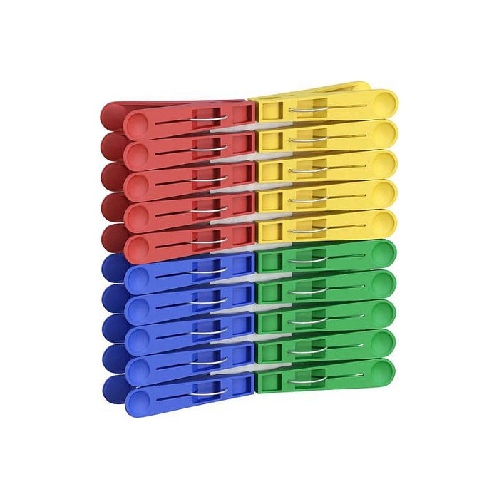 картинка Прищепки хоз. Лапочка круглая пруж. пластик (набор 20шт) КР3361 (АгроП) магазин Одежда+ являющийся официальным дистрибьютором в России 