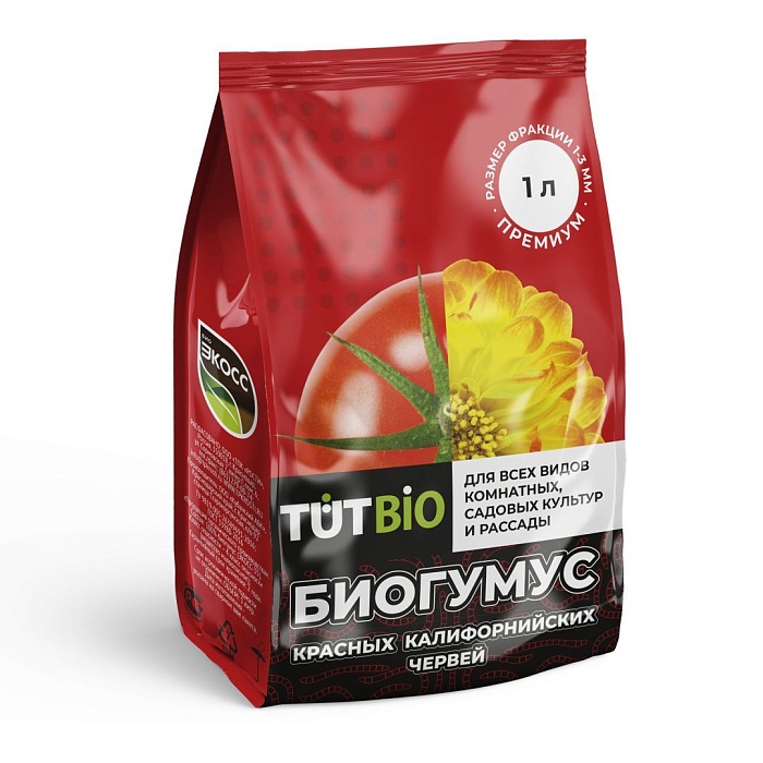 картинка Биогумус 1л гранулы ЭКОСС-35 (Летто) TUT хороший урожай 5/15 магазин Одежда+ являющийся официальным дистрибьютором в России 