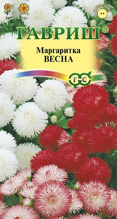 картинка Маргаритка Весна, смесь 0,02г ц/п (Гавриш) магазин Одежда+ являющийся официальным дистрибьютором в России 