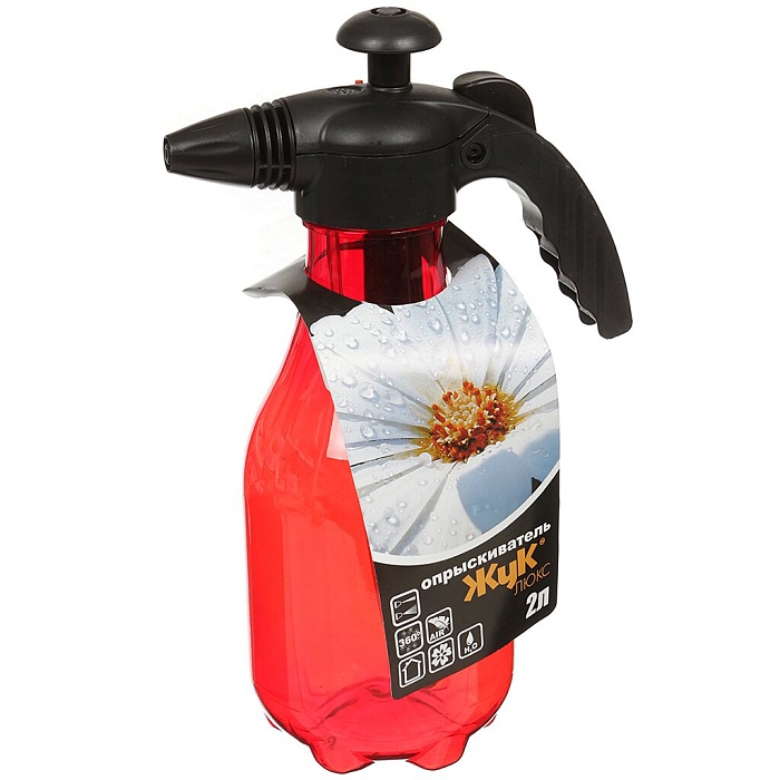 картинка Опрыскиватель помповый 2л ЛЮКС ЖУК ОП-270 (Цикл) магазин Одежда+ являющийся официальным дистрибьютором в России 