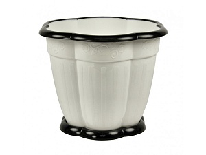 Кашпо Восторг 1,5л с/п белый М1234 (Альтернатива) 