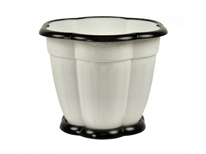 картинка Кашпо Восторг 1,5л с/п белый М1234 (Альтернатива)  магазин Одежда+ являющийся официальным дистрибьютором в России 