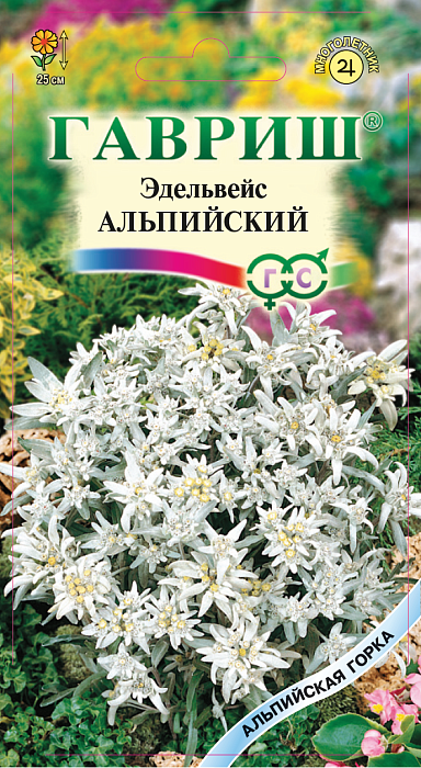 картинка Эдельвейс альпийский Занзи 0,1г ц/п (Гавриш) Альп.горка магазин Одежда+ являющийся официальным дистрибьютором в России 