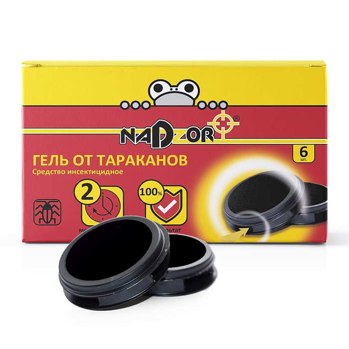 картинка Ловушка (Гель от тараканов в ловушке) 6шт (NADZOR) 6/24 магазин Одежда+ являющийся официальным дистрибьютором в России 
