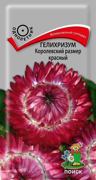картинка Гелихризум Королевский размер Красный 0,1г ц/п (Поиск) 100см магазин Одежда+ являющийся официальным дистрибьютором в России 