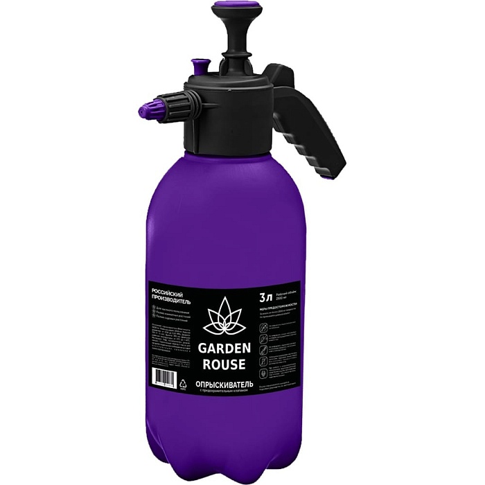 картинка Опрыскиватель помповый 3л Garden Rouse 26888 (Махно) магазин Одежда+ являющийся официальным дистрибьютором в России 