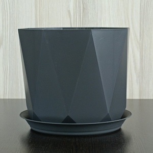 Кашпо Призма 22 с/п 4,7л графит М3139 (М пласт)