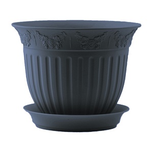 Кашпо Виноград 16 с/п 1л антрацит (Техпласт)