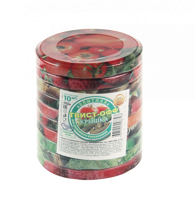 картинка Крышка Твист 100мм лит Твист-Офф Элитная 10/120 магазин Одежда+ являющийся официальным дистрибьютором в России 