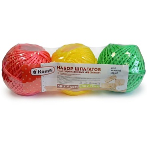 Шпагат полипропилен 50м 1000текс красный (Komfi) 5/60