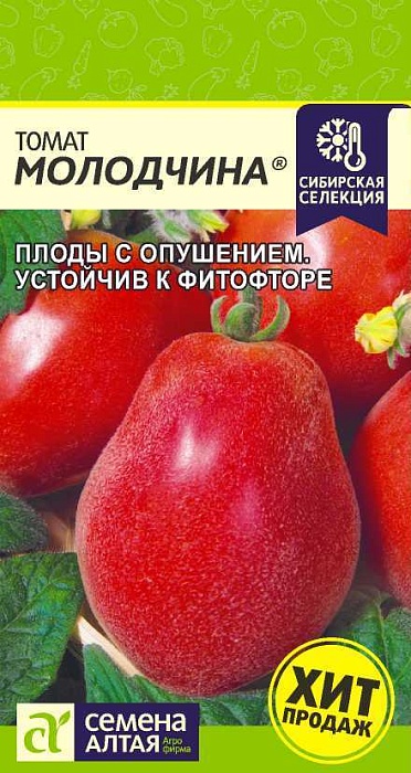 картинка Томат Молодчина 0,05г ц/п (СемАлт) Наша селекция магазин Одежда+ являющийся официальным дистрибьютором в России 
