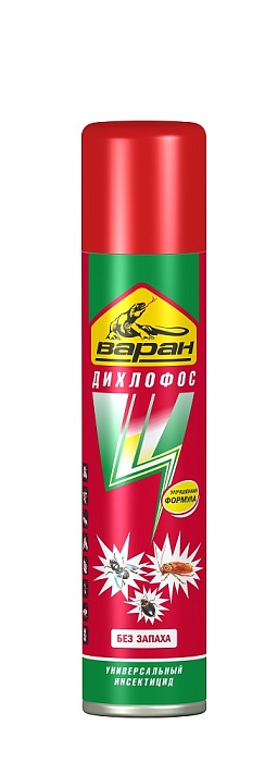 картинка Дихлофос Варан универс.145мл зеленый без запаха (SB) 4/24 магазин Одежда+ являющийся официальным дистрибьютором в России 