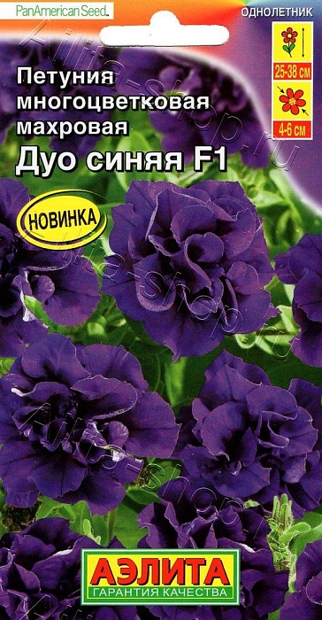 картинка Петуния Дуо Синяя F1 махровая 5шт ц/п (Аэлита) магазин Одежда+ являющийся официальным дистрибьютором в России 