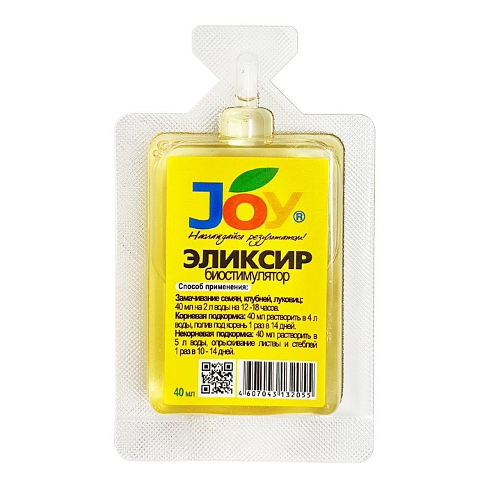 картинка Эликсир биостимулятор JOY 40мл 20шт/уп на 2л воды МОНОДОЗА(JOY) магазин Одежда+ являющийся официальным дистрибьютором в России 