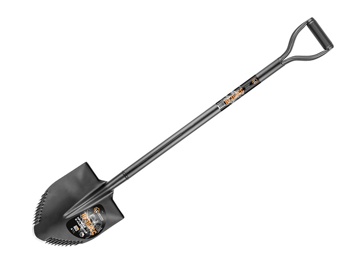 картинка Лопата штыковая Кузбасс цельнометал.с зубьями с широк.штыком 1545 (ЦИТ) магазин Одежда+ являющийся официальным дистрибьютором в России 