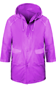 Дождевик детский (4-6 лет) фиолетовый ПВХ с капюшоном (на кнопках) RAIN06