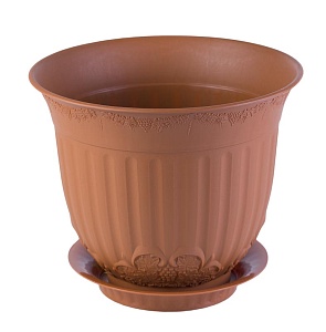 Кашпо Европа 0,3л с/п терракот (М пласт)