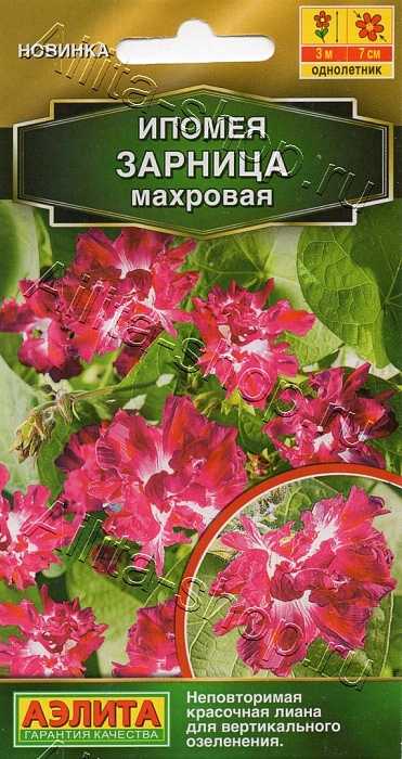 картинка Ипомея Зарница махровая 7шт ц/п (Аэлита) магазин Одежда+ являющийся официальным дистрибьютором в России 
