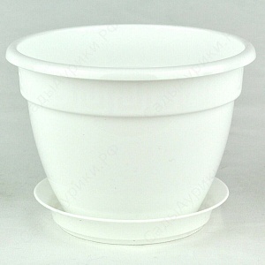 Кашпо Антик 25 белый 4,9л (Техпласт)