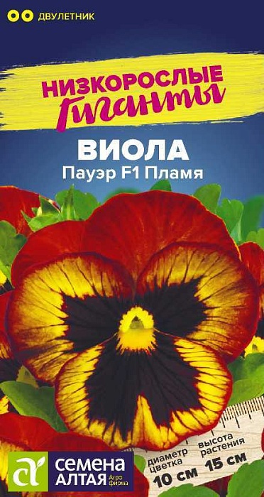 картинка Виола Пауэр F1 Пламя 5шт ц/п (СемАлт) Низкорослые гиганты магазин Одежда+ являющийся официальным дистрибьютором в России 